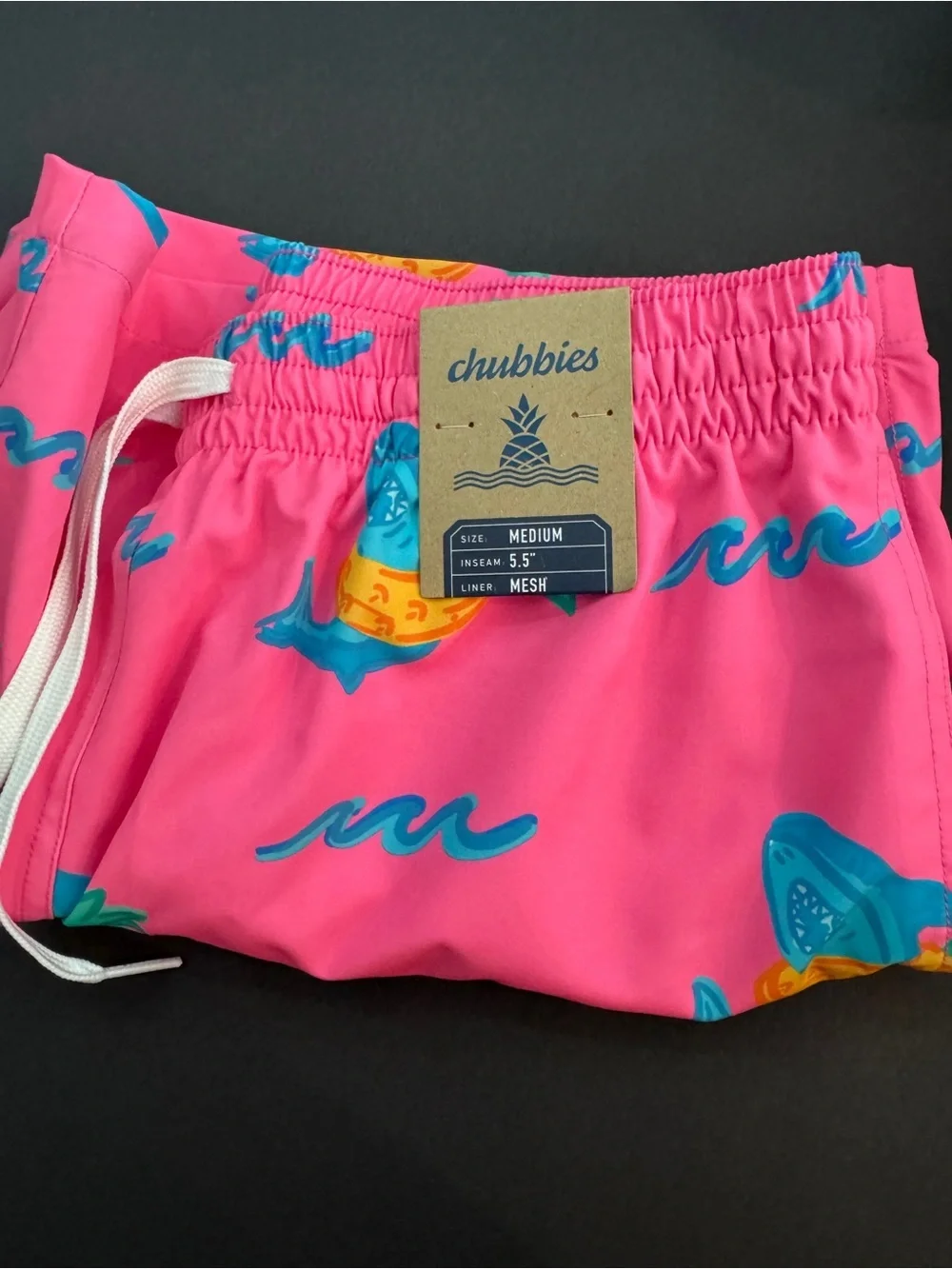 NWT Chubbies Men's The Pineapple Floaters Classic Swim Trunks 5.5 In Sz M